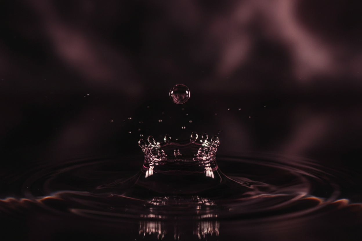 Goutte d'eau bordeaux et noir